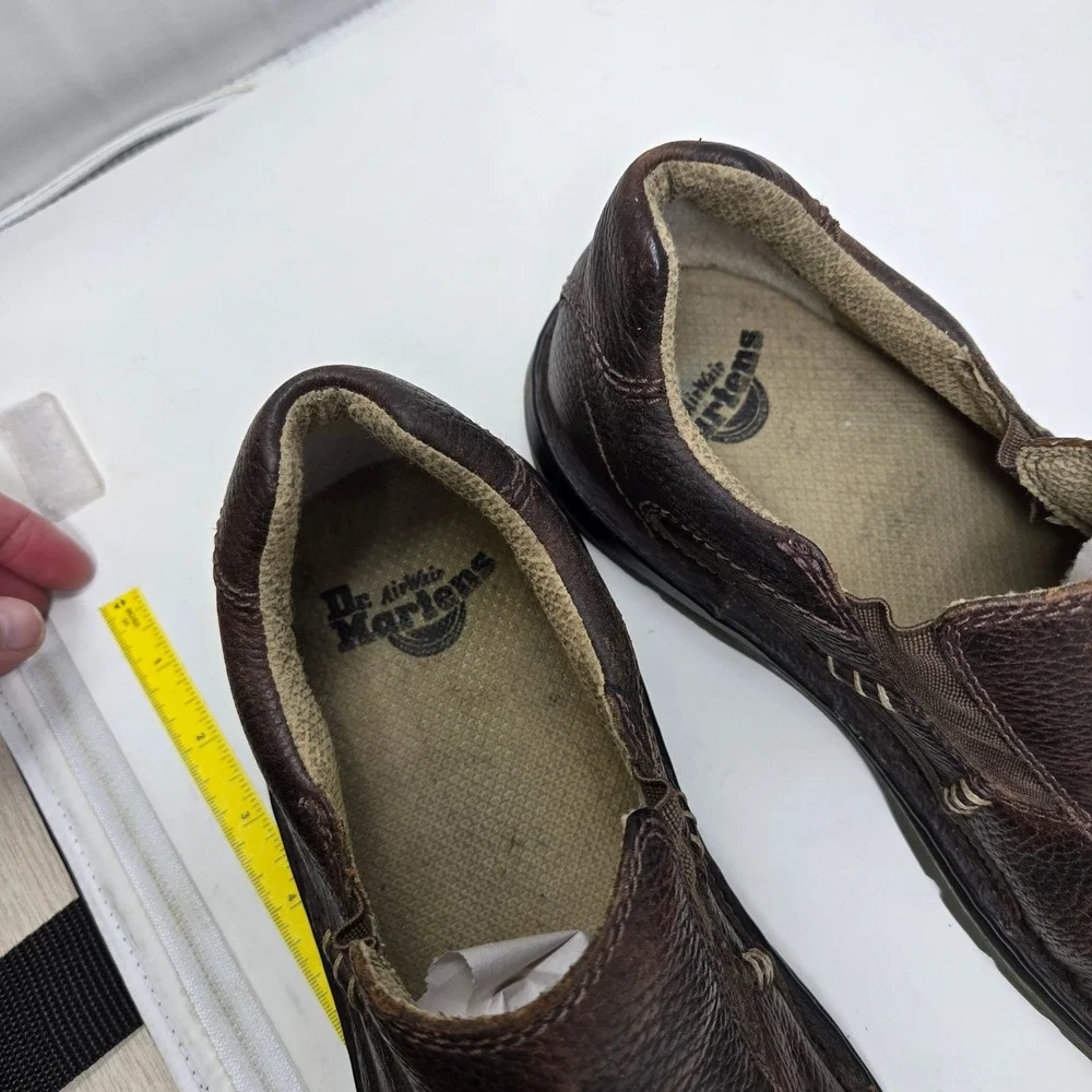 Dr. Martens Mawgan Slip On Loafers Dark Brown Leather Mens 11 AirWair Bouncing